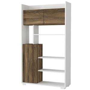 Bücherregal Punto Weiß Walnuss Braun - Holzwerkstoff - 90 x 156 x 30 cm