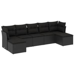 Gartensitzgruppe K6418(7-tlg) Schwarz - Massivholz - 69 x 62 x 55 cm