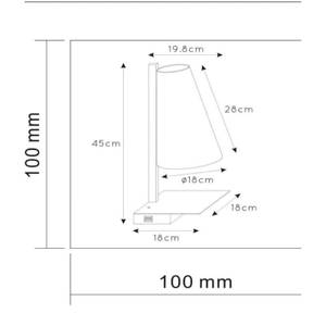 Wandleuchte GREGORY Schwarz - Metall - Textil - 9 x 45 x 9 cm