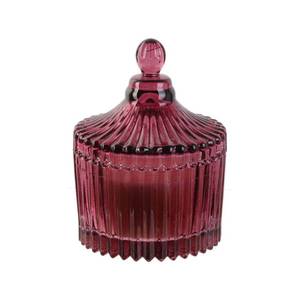 Bougie parfumée écrin en verre Bohème 6. Rouge - Verre - 7 x 10 x 7 cm