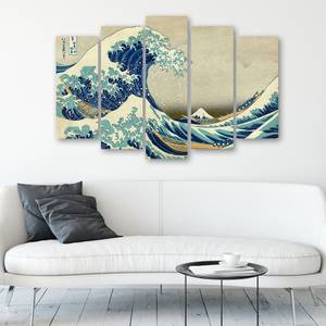 Wandbild Die große Welle vor Kanagawa Textil - 2 x 150 x 100 cm