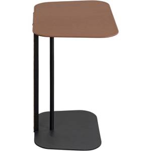 Table d'appoint Hedi Marron - Cuir synthétique - 61 x 59 x 39 cm