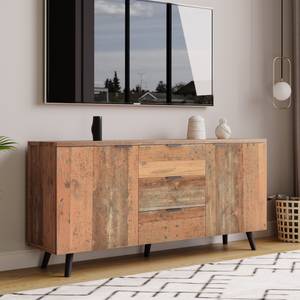 Sideboard Lina Braun - Holzwerkstoff - 35 x 70 x 140 cm