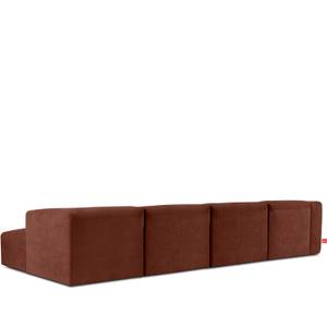 Ecksofa BUFFO 6-Sitzer Orange - Breite: 377 cm - Armlehne beidseitig montierbar - Ecke davorstehend rechts - Ottomane davorstehend rechts