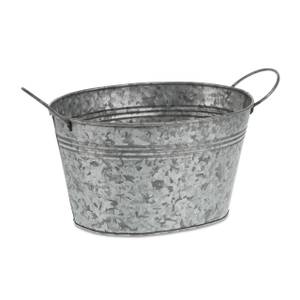 Pots en zinc en set de 4 Argenté - Métal - 29 x 16 x 18 cm