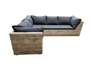 Lounge-Set Braun - Massivholz - 200 x 70 x 260 cm