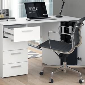 Schreibtisch Nico Weiß Weiß - Holzwerkstoff - 137 x 76 x 60 cm
