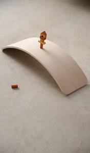 Montessori-Balanceboard Beige - Massivholz - 15 x 90 x 28 cm
