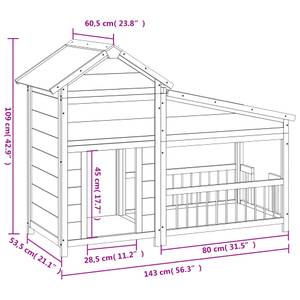 Hundehütte 3028707 Braun