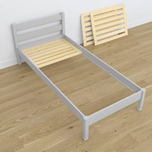 Einzelbett N01 mit Schublade Grau - 100 x 180 cm