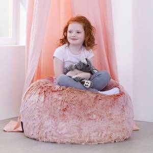 Sitzsack aus Kunstfell für Kinder Pink