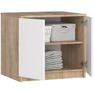 Surmeuble pour Armoire S60 2T CLP Imitation chêne de Sonoma - Blanc