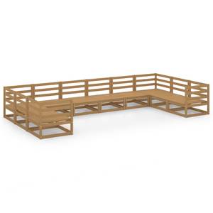 Garten-Lounge-Set (10-teilig) 3009777-1 Braun - Massivholz - Holzart/Dekor - 70 x 67 x 70 cm