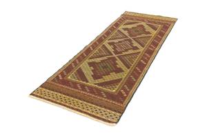 Kelim Afghan - 212x82cm Naturfaser - 82 x 1 x 212 cm