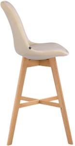 Tabouret de bar Cannes Lot de 2 Blanc crème