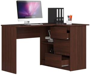 Bureau d'angle B16 droit CLP Imitation wengé