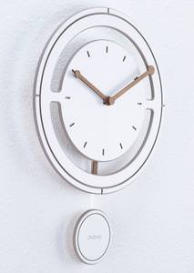 Horloge murale design THE TIKTOK. Blanc - Bois manufacturé - 29 x 29 x 1 cm
