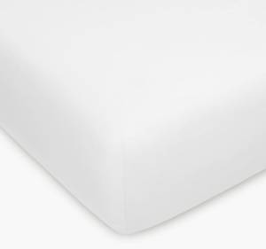 Drap-housse Jersey Blanc - Fibres naturelles - 120 x 1 x 200 cm