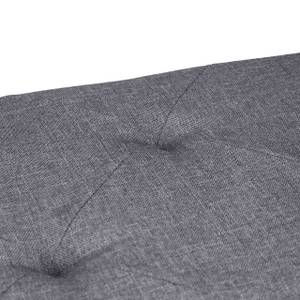 Tabouret de rangement gris Marron - Gris - Bois manufacturé - Matière plastique - Textile - 40 x 41 x 40 cm