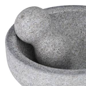 Mörser mit Stößel aus Granit Grau - Stein - 20 x 9 x 20 cm