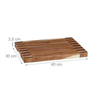 Planche à découper bois d’acacia Marron - Bois manufacturé - 40 x 4 x 30 cm