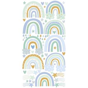 Wandtattoo - Regenbögen Blau Türkis Set 30 x 60 cm