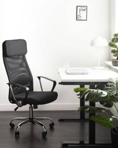 Chaise de bureau PIONEER II Noir - Argenté