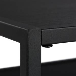 Couchtisch schwarz mit Ablage Schwarz - Holzwerkstoff - Metall - 90 x 42 x 50 cm