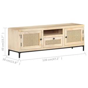 Meuble tv 323510 Marron - Métal - Bois massif - Bois/Imitation - 120 x 40 x 30 cm