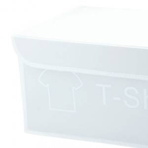 4 boîtes rangement blanc couvercle nylon Blanc - Textile - 38 x 21 x 28 cm