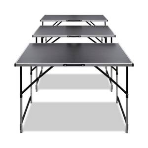 Tapeziertisch (3er Set) 140641 Schwarz - Holzwerkstoff - Metall - 60 x 94 x 100 cm