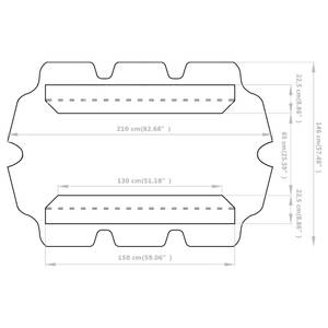 Toit de remplacement 3000900-2 Noir - 110 x 18 x 150 cm