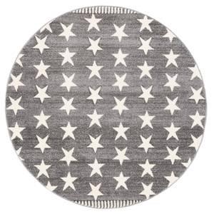 Teppich Savona Sterne Rund Grau - Textil - 120 x 2 x 120 cm