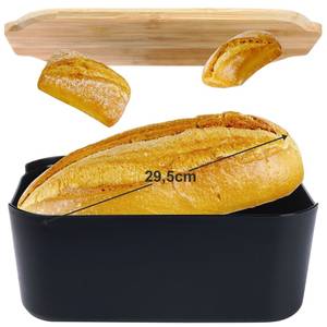 Brotkasten 259301 Schwarz - 19 x 12 x 33 cm