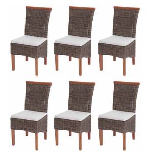 Esszimmerstuhl Sinio (6er-Set) Braun - Rattan - 46 x 97 x 59 cm