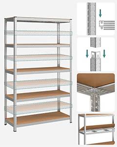 Standregal Silber - Metall