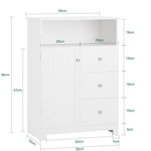 Meuble Bas Placard de Rangement BZR41-W, Je commande !