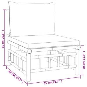 Garten-Lounge-Set 3028492-17 (8-teilig) Braun - Dunkelgrau - Grau