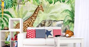 Papier Peint Animaux Plantes Tropicales 400 x 280 x 280 cm