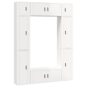 TV-Schrank 8er Set D171 Weiß - Holz teilmassiv - 35 x 100 x 40 cm