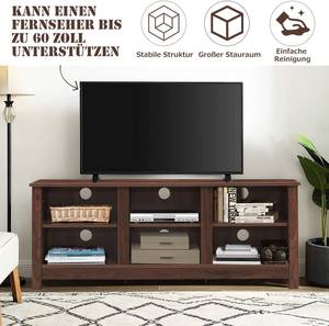 TV-Schrank mit Regale Braun - Holzwerkstoff - 40 x 54 x 135 cm