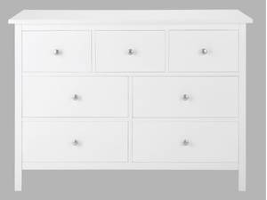 Commode basse ALBANE Blanc - Bois manufacturé - 41 x 79 x 109 cm