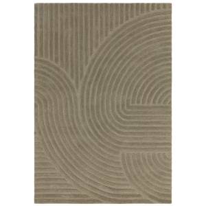 Tapis moderne en laine tufté main JOGAN Kaki - 160 x 230 cm