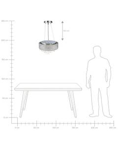 Lampe suspension BARBEIRA Argenté - Verre - 50 x 120 x 50 cm