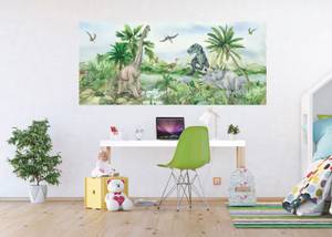 Poster Dinosaurier 601264 Grün - Naturfaser - Textil - 75 x 170 x 170 cm