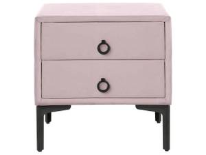 Table de chevet SEZANNE Noir - Rose foncé