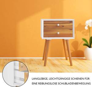 Nachttisch Nachtkommode mit 2 Schubladen Braun - Holzwerkstoff - 40 x 59 x 40 cm