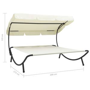 Chaise longue 3004933 Blanc - Métal - 173 x 135 x 200 cm