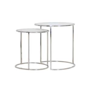 Table d'appoint DUARTE set de 2 Argenté - Métal - 50 x 52 x 50 cm