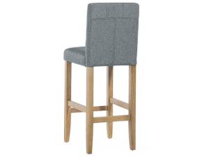 Tabouret de bar MADISON Gris - Chêne clair